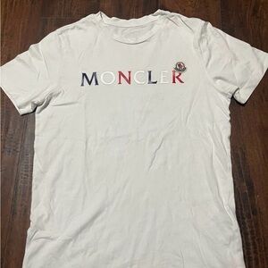 Moncler Men's White Logo T-Shirt